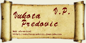 Vukota Predović vizit kartica